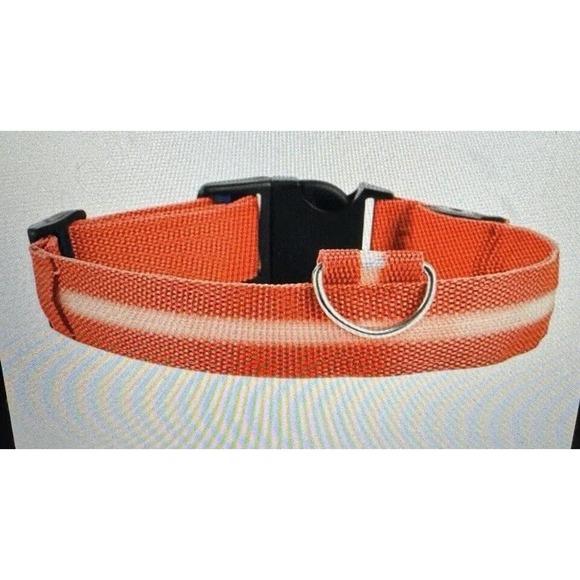 Dog LED Collar Blinking Night Flashing Light Up Glow Adjustable Pet Safety - Picture 4 of 5